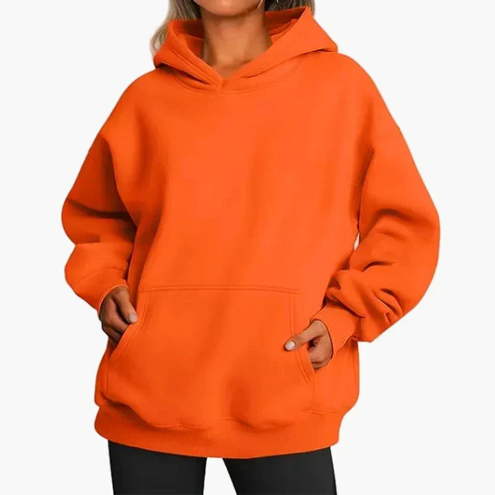 Sudadera Holgada con Capucha – Naranja