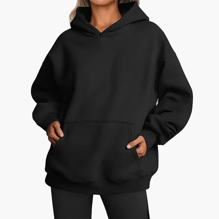 Sudadera Holgada con Capucha – Negro