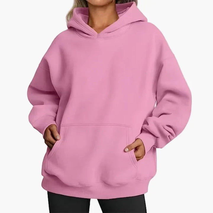 Sudadera Holgada con Capucha – Rosa