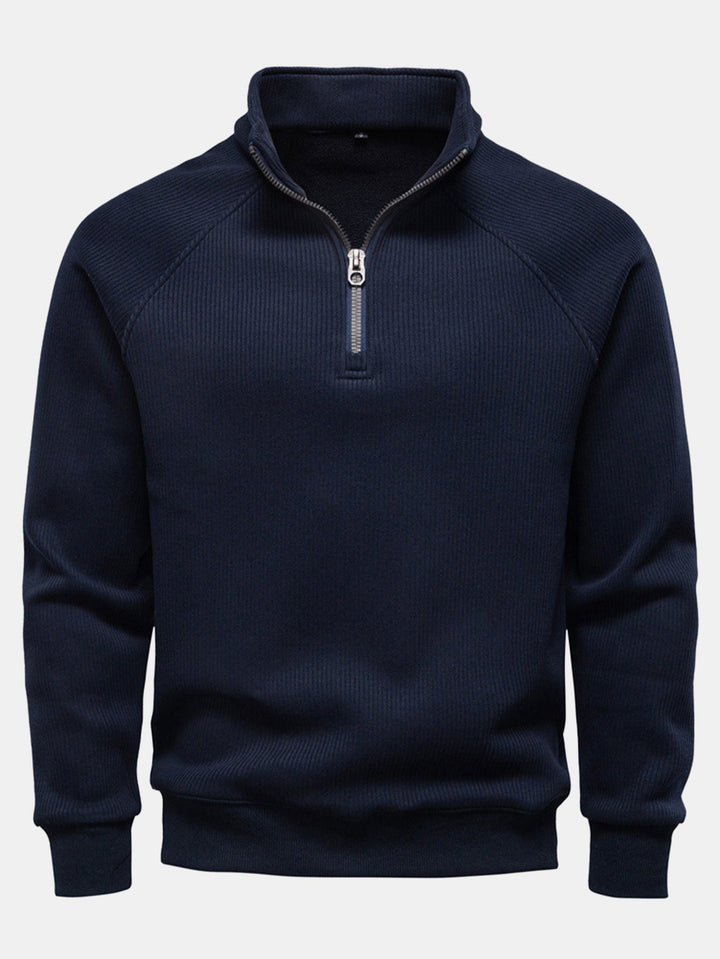 Sudadera Raglán de Cuello Alto – Azul Marino