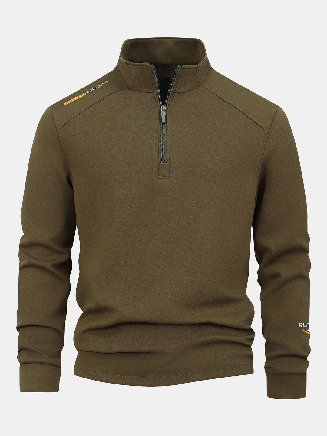Sudadera Urbana con Cremallera Corta – Verde Oliva