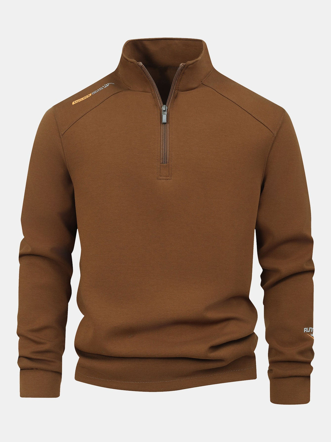 Sudadera Urbana con Cremallera Corta – Marrón