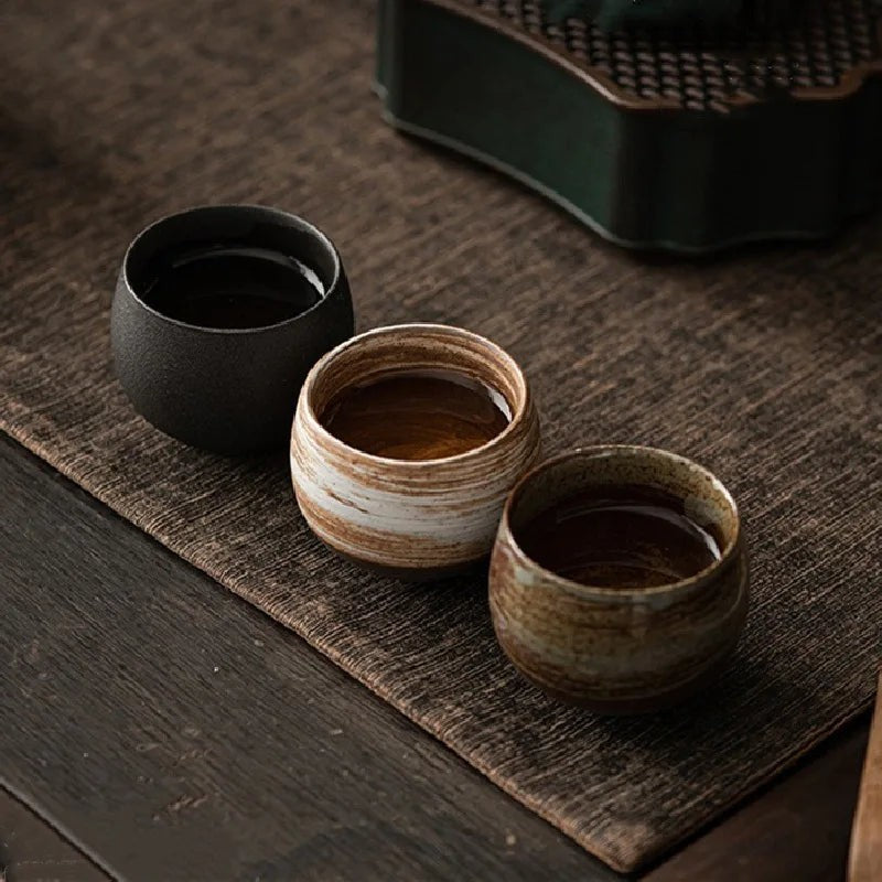 Taza de café artesanal - Forma redonda sin asa