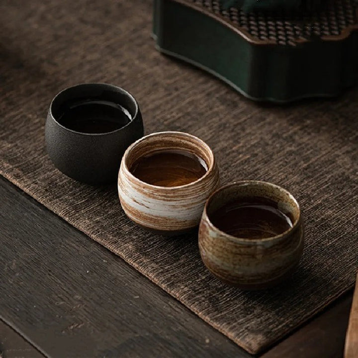 Taza de café artesanal - Forma redonda sin asa