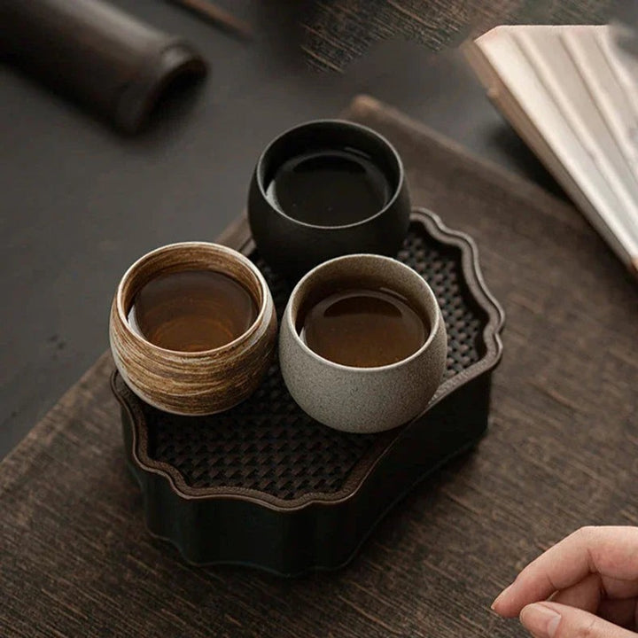 Taza de café artesanal - Forma redonda sin asa