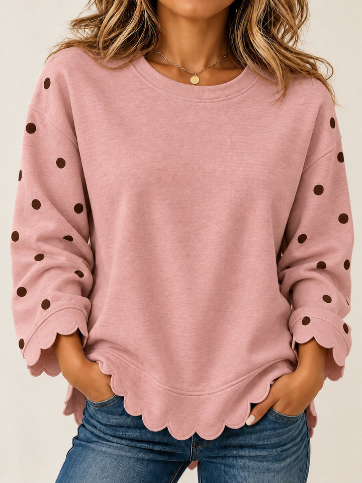 Blusa Holgada de Lunares – Rosa