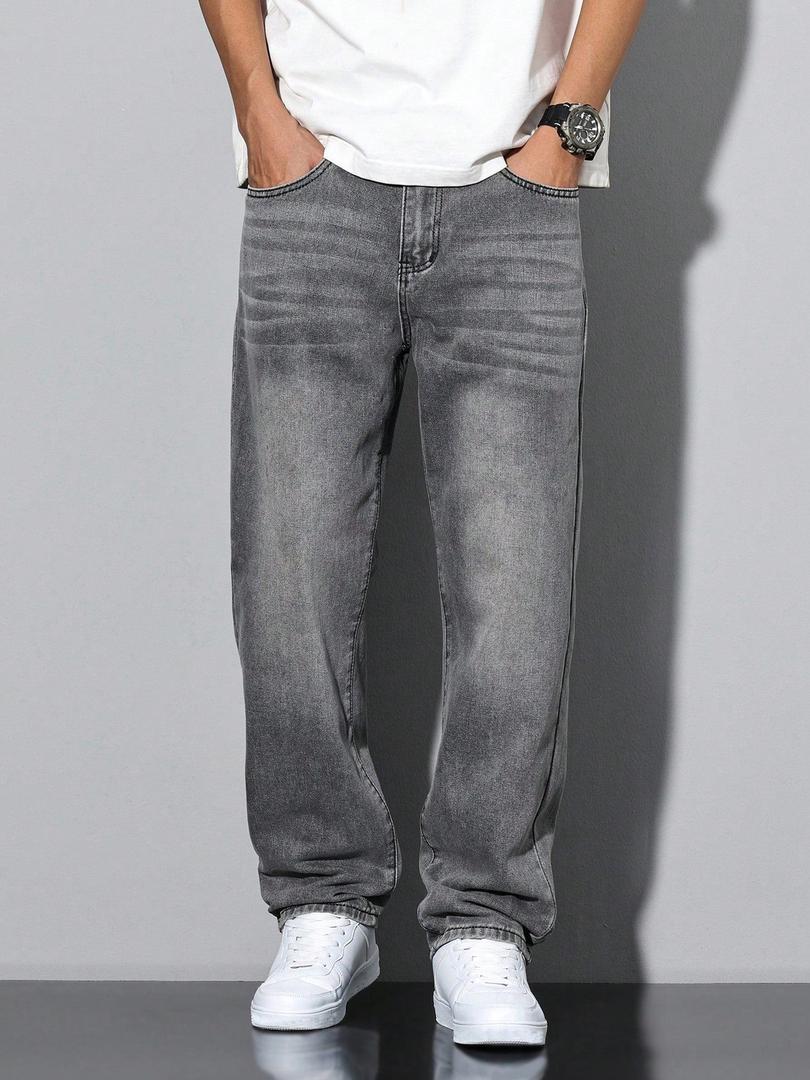 Pantalón Recto Efecto Lavado