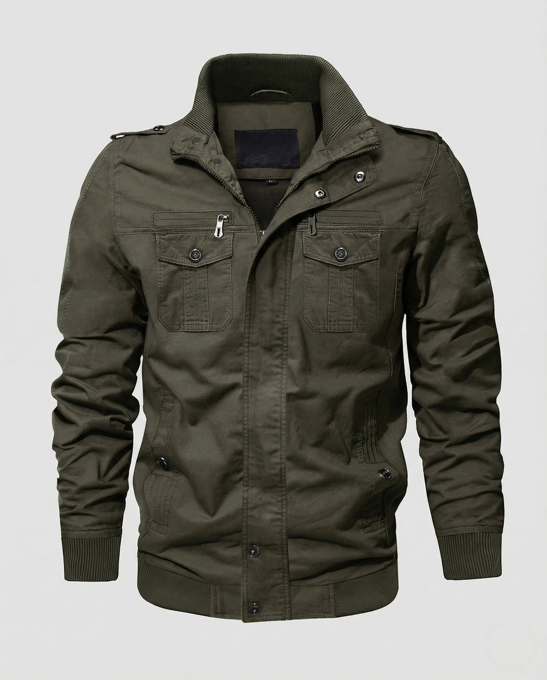 Cazadora Bomber Multibolsillos – Verde Oliva