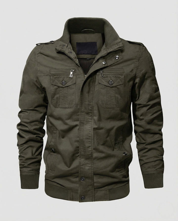 Cazadora Bomber Multibolsillos – Verde Oliva