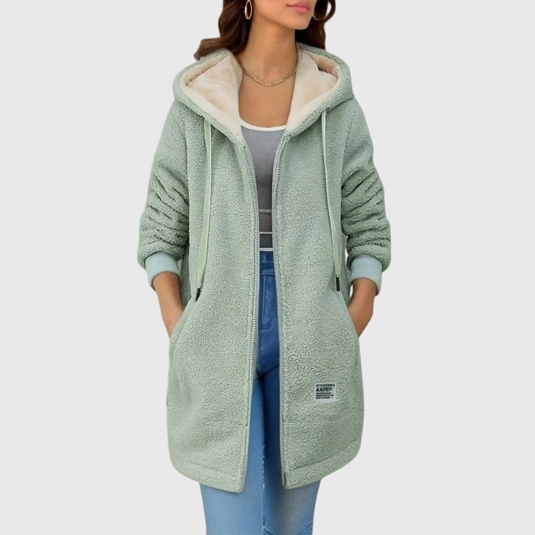 Chaqueta Larga con Capucha – Verde