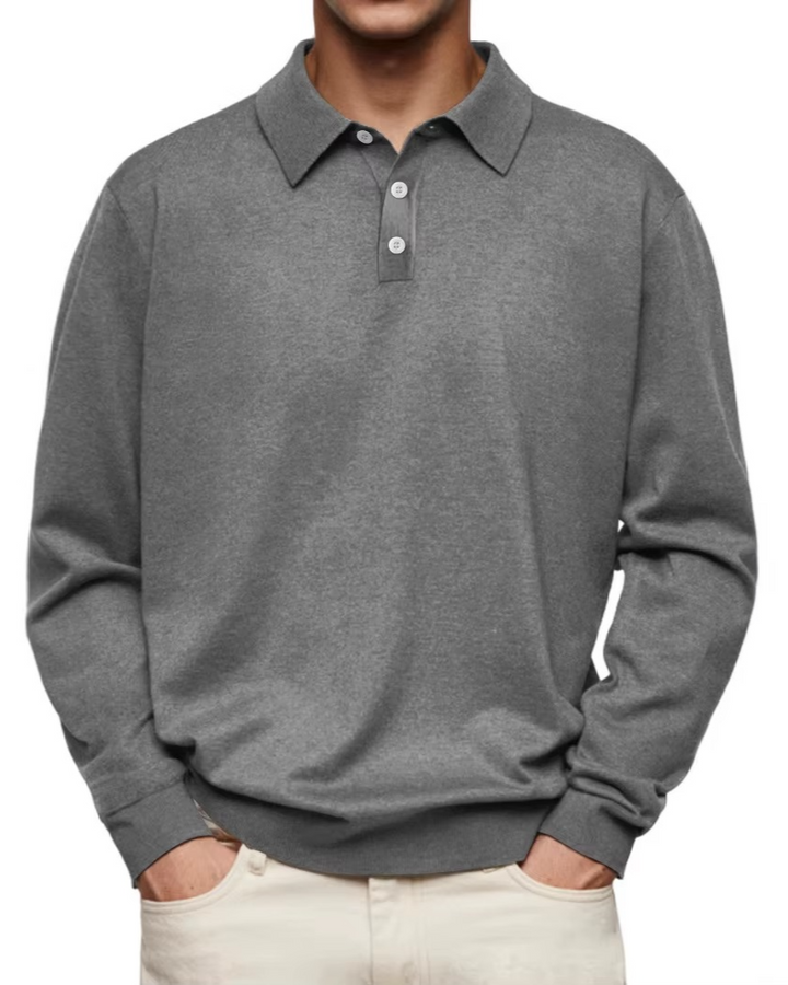 Polo Urbano de Manga Larga – Gris