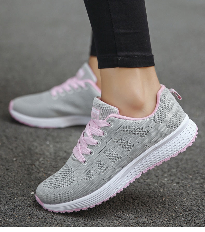 Zapatillas Deportivas Ligeras – Rosa/Gris