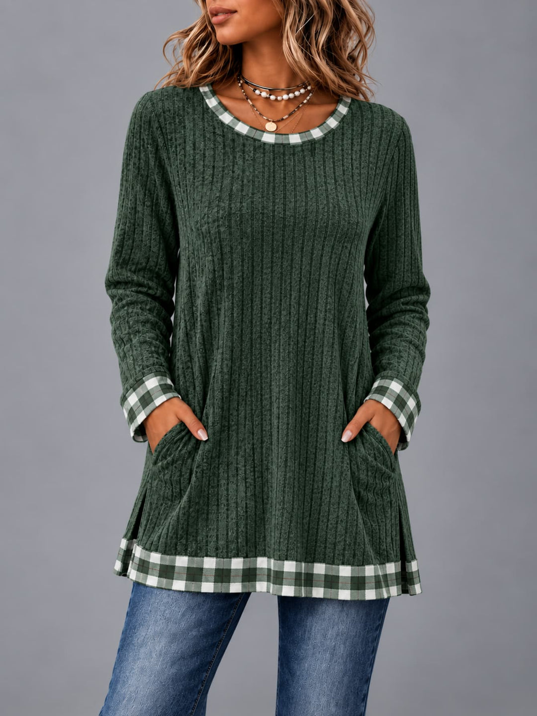 Top Casual con Bolsillos – Verde