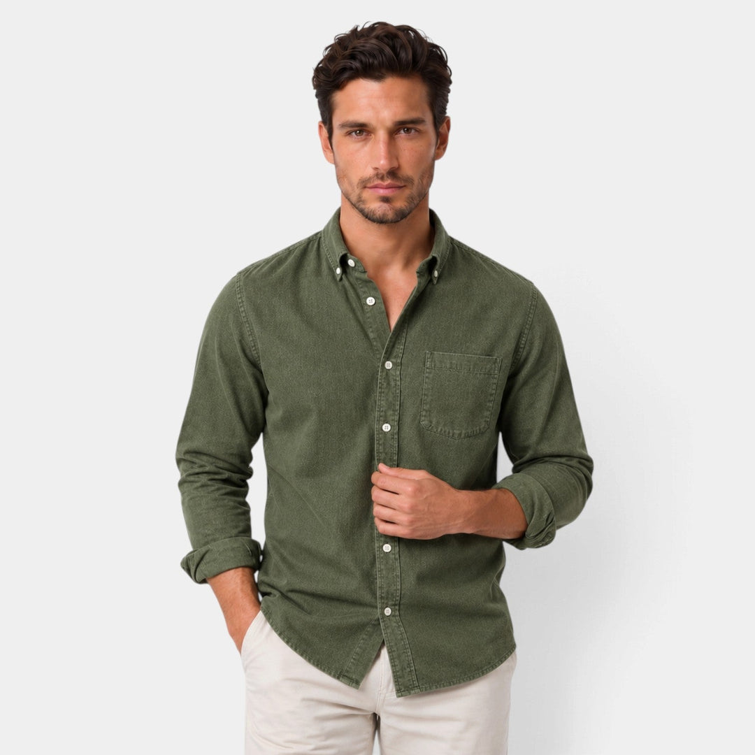Camisa de Corte Relajado – Verde