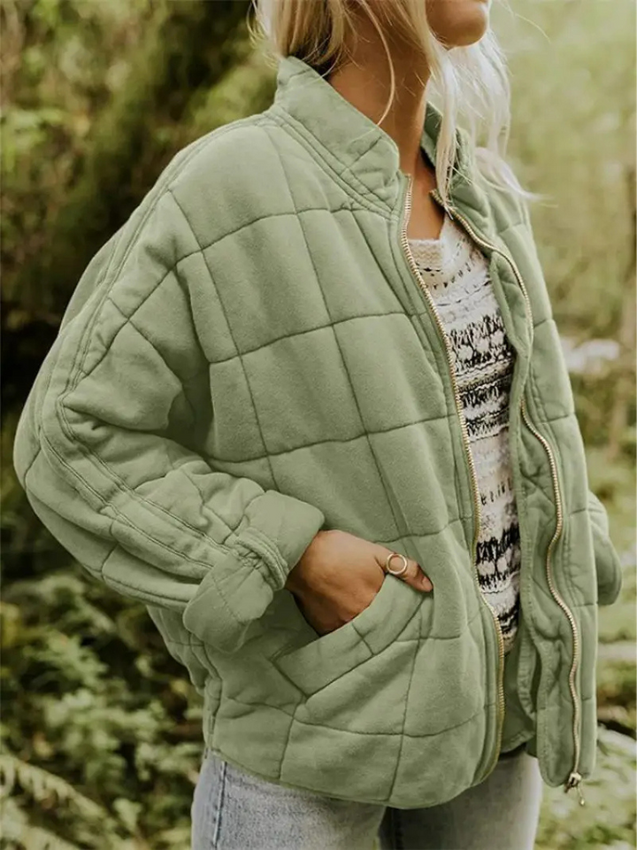 Chaqueta Acolchada Holgada – Verde