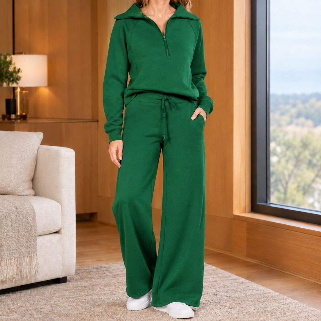 Conjunto Relajado de Pantalón – Verde