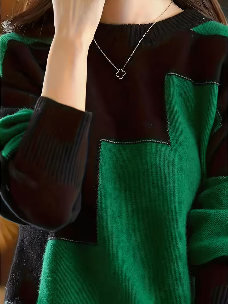 Jersey con Bloques Geométricos – Verde