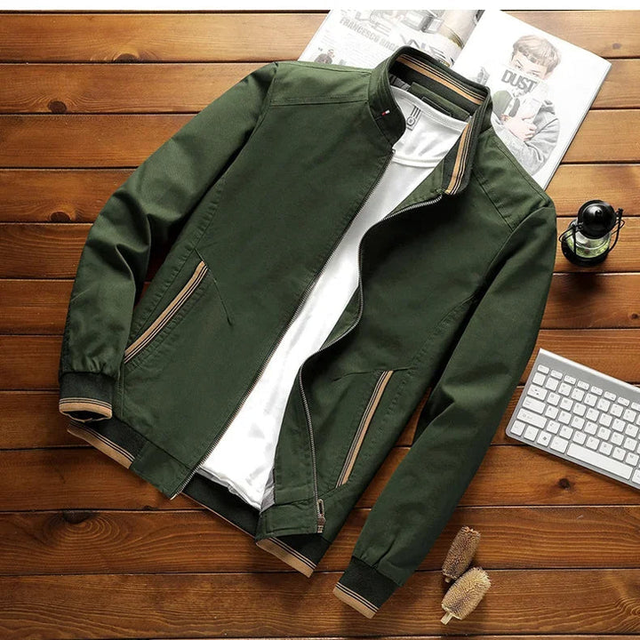Cazadora Bomber con Cremallera – Verde Militar