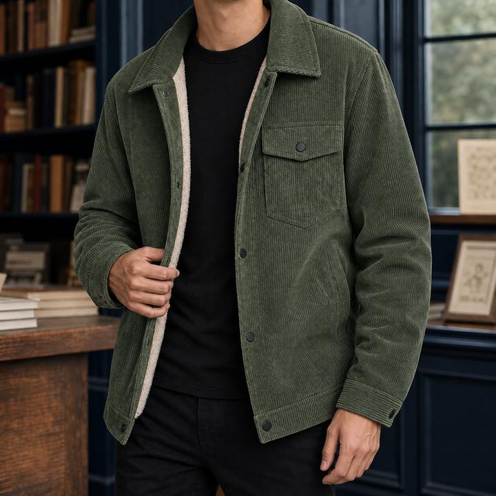 Cazadora con Forro Suave – Verde Militar