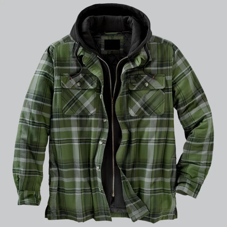Chaqueta Camisera con Capucha – Verde Militar