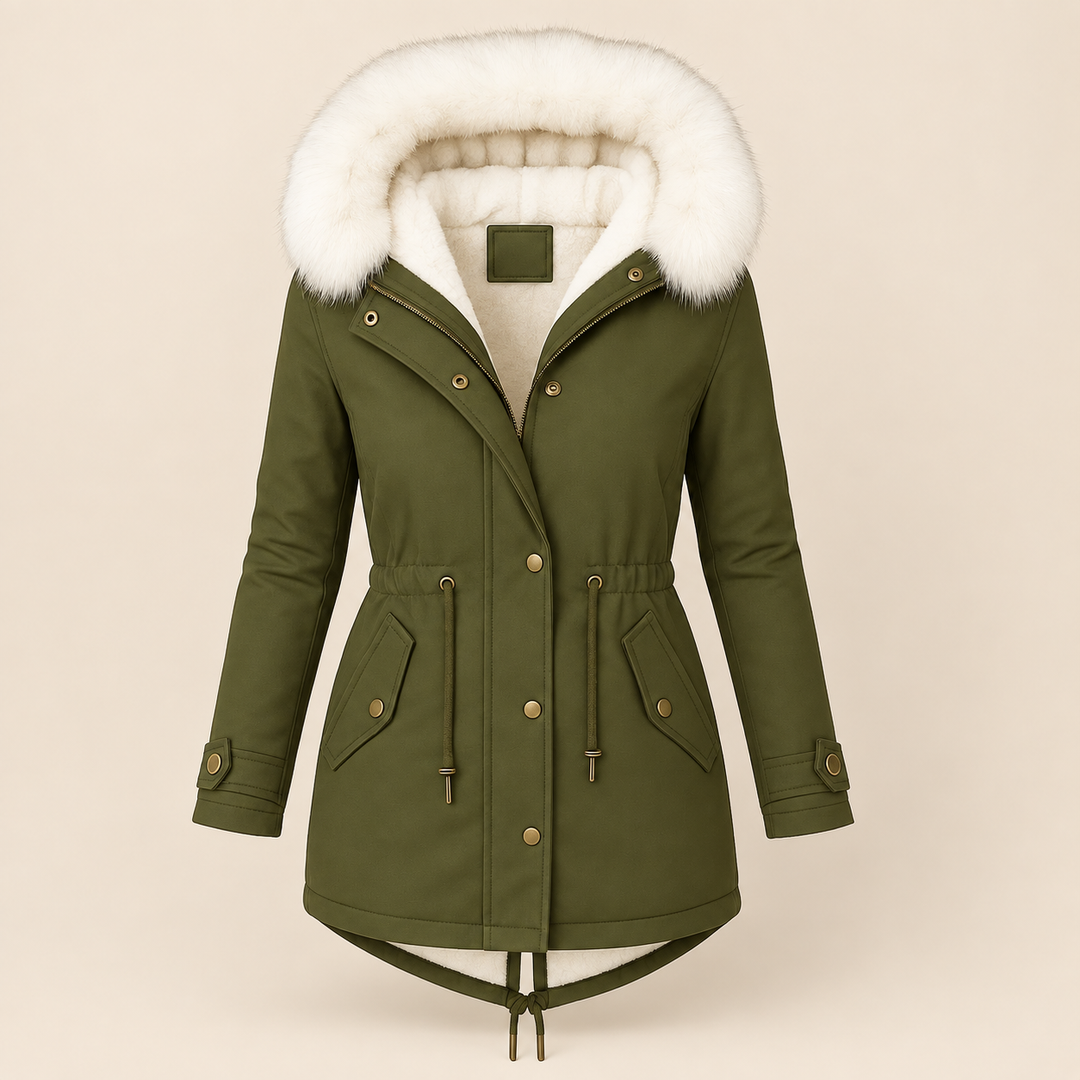 Parka con Cintura Ajustable – Verde