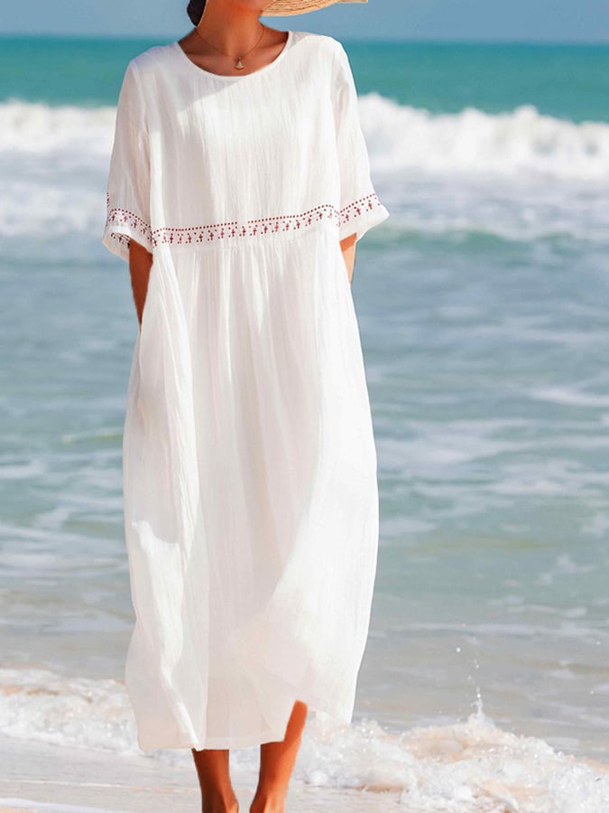 Vestido Largo Bordado
