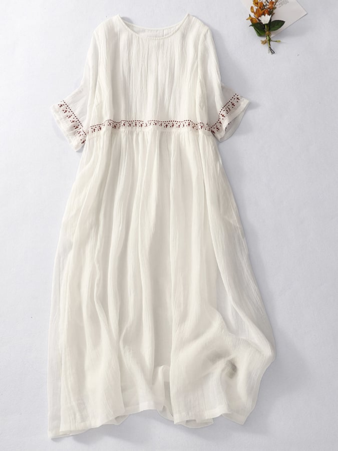 Vestido Largo Bordado