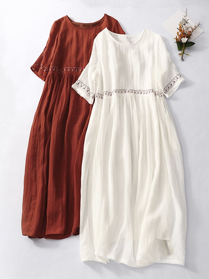 Vestido Largo Bordado
