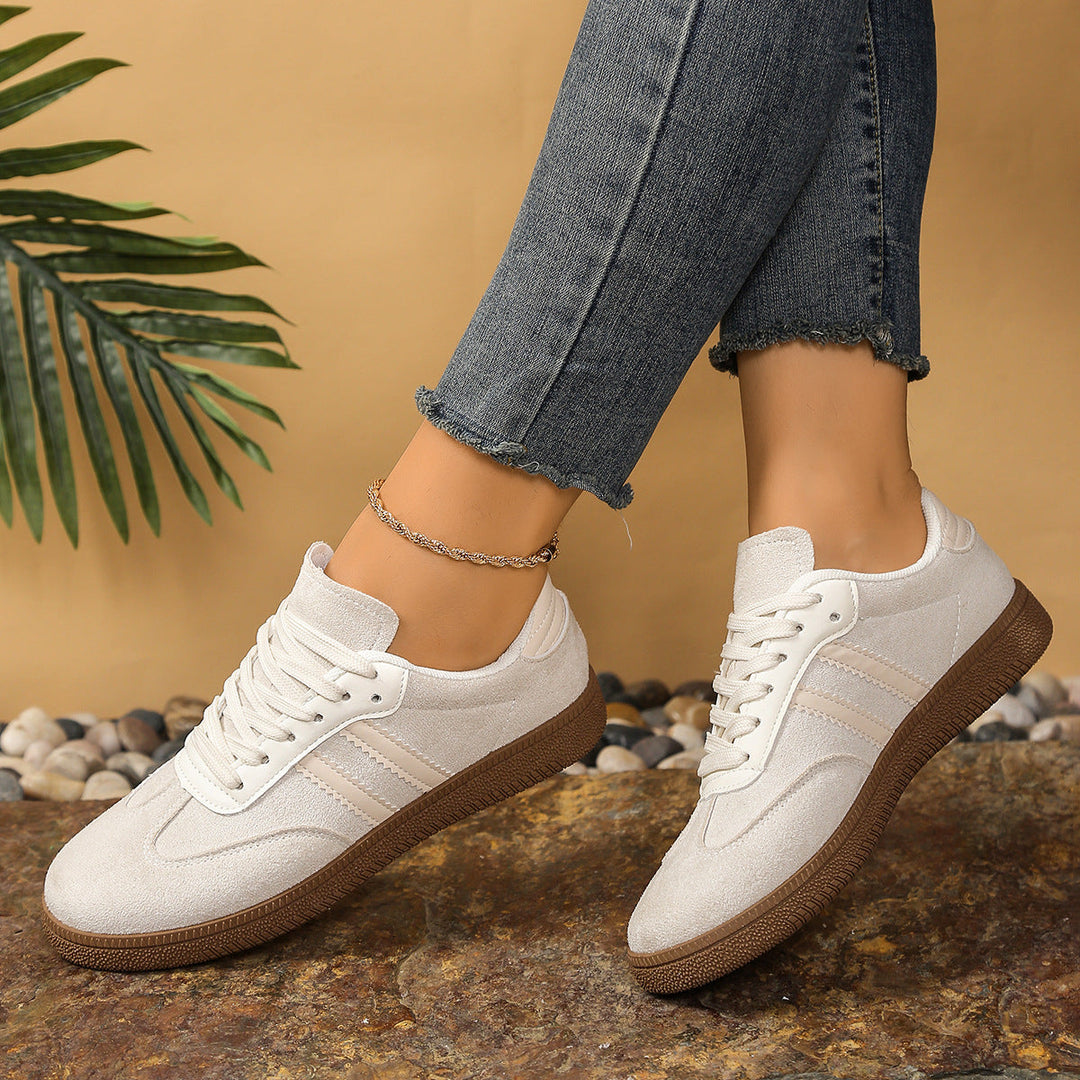 Zapatillas Bajas de Estilo Retro – Blanco