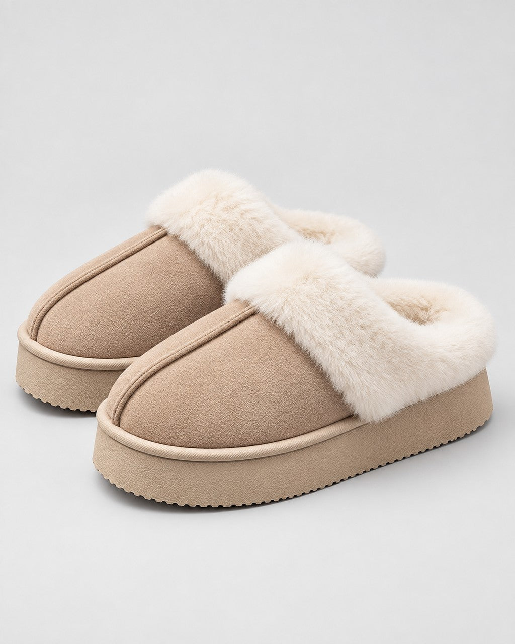 Zuecos con Plataforma – Beige